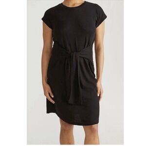 Universal Standard Misa Tie Waist T Shirt Dress Size 2XS (Medium) Black Basic